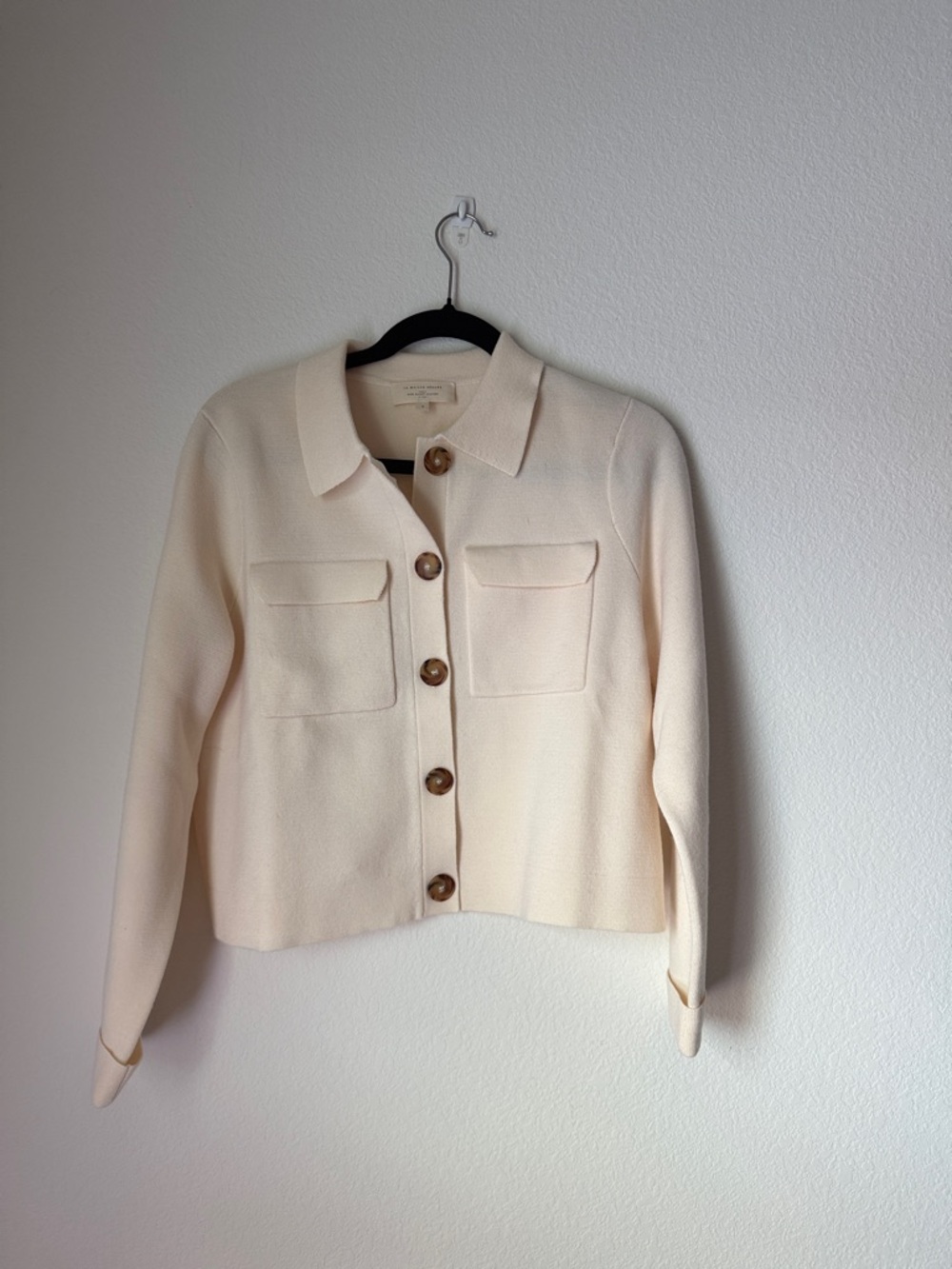 Sezane Betty Cardigan in Ecru - Picture 3 of 9